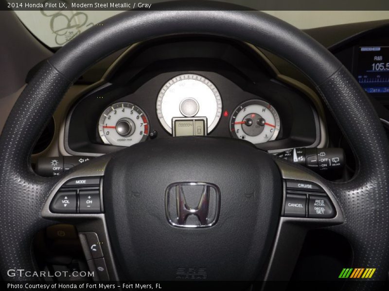 Modern Steel Metallic / Gray 2014 Honda Pilot LX