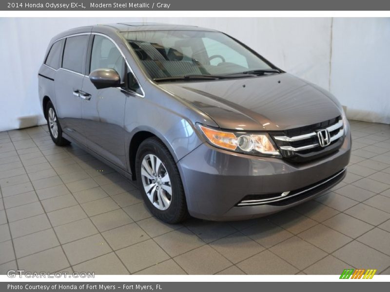 Modern Steel Metallic / Gray 2014 Honda Odyssey EX-L