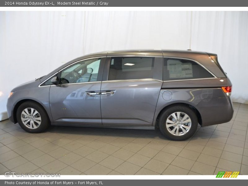 Modern Steel Metallic / Gray 2014 Honda Odyssey EX-L