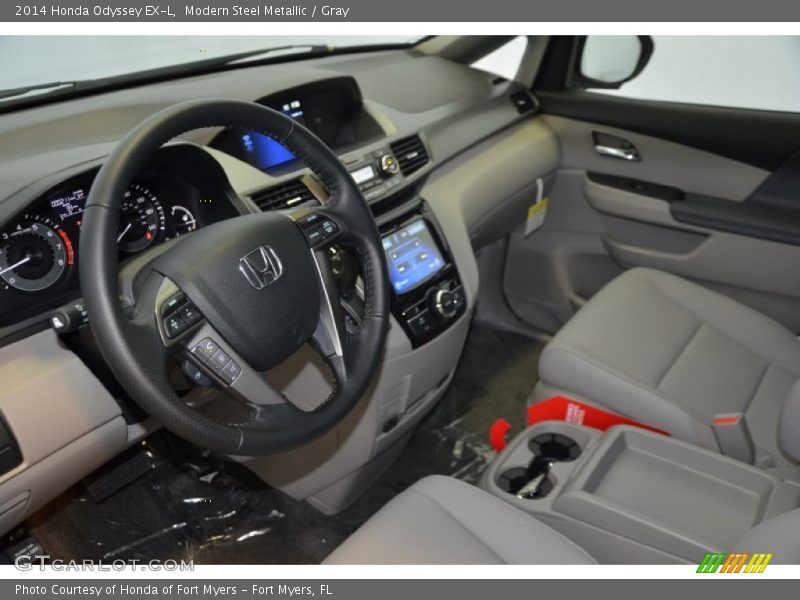 Modern Steel Metallic / Gray 2014 Honda Odyssey EX-L