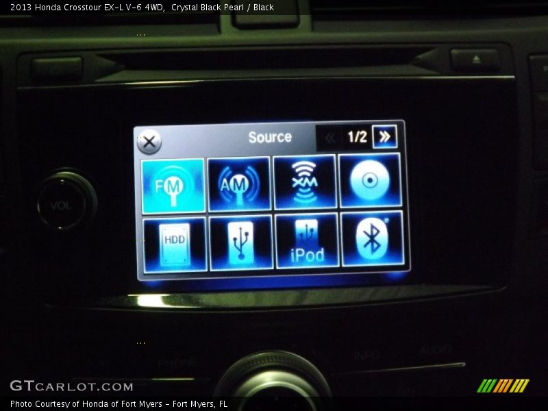 Crystal Black Pearl / Black 2013 Honda Crosstour EX-L V-6 4WD