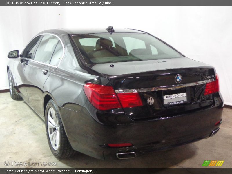Black Sapphire Metallic / Black 2011 BMW 7 Series 740Li Sedan