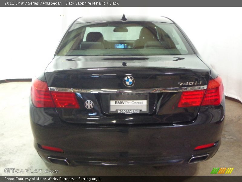 Black Sapphire Metallic / Black 2011 BMW 7 Series 740Li Sedan