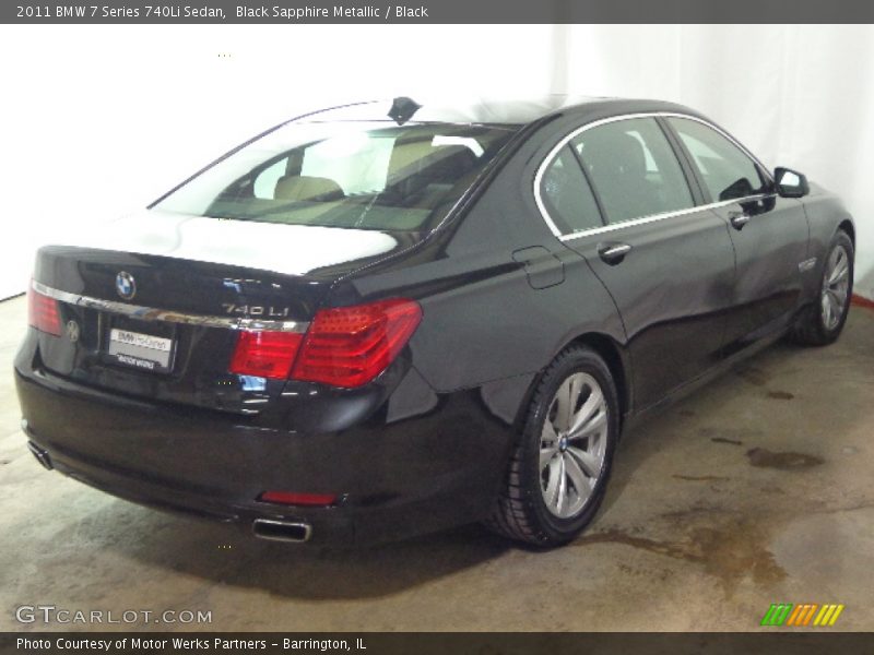 Black Sapphire Metallic / Black 2011 BMW 7 Series 740Li Sedan