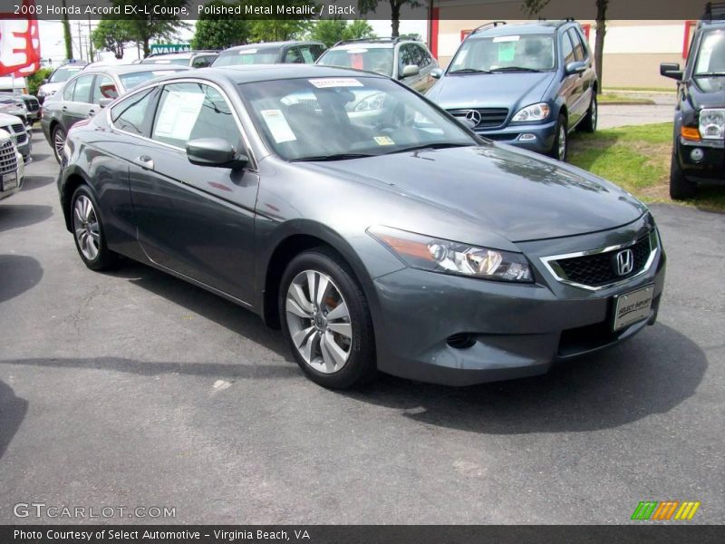 Polished Metal Metallic / Black 2008 Honda Accord EX-L Coupe