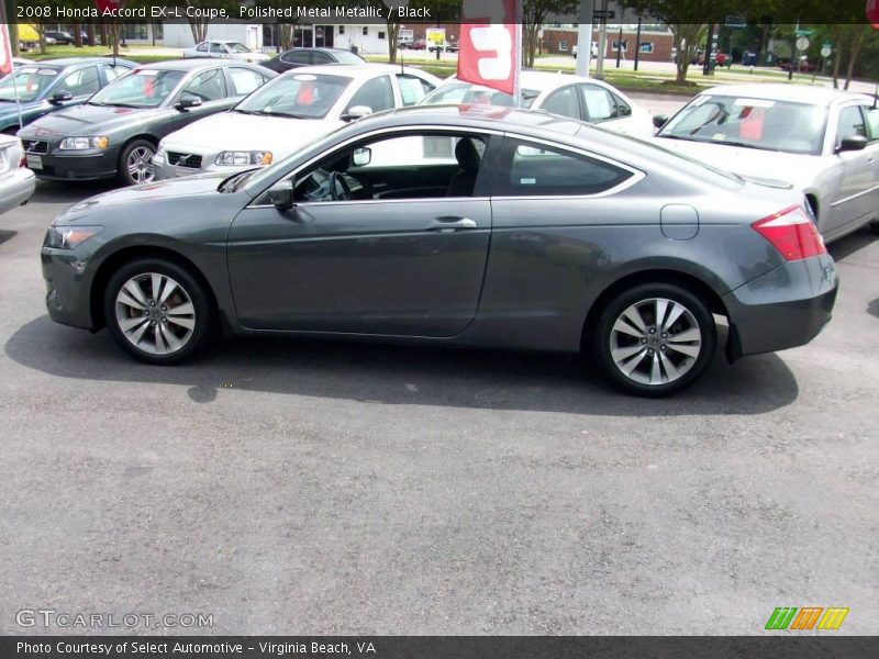 Polished Metal Metallic / Black 2008 Honda Accord EX-L Coupe