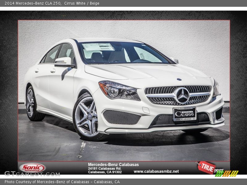 Cirrus White / Beige 2014 Mercedes-Benz CLA 250
