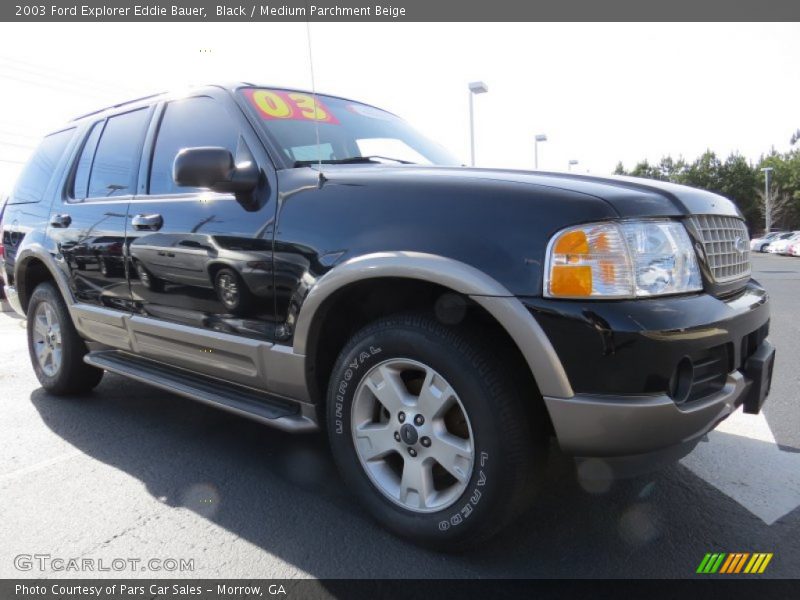 Black / Medium Parchment Beige 2003 Ford Explorer Eddie Bauer
