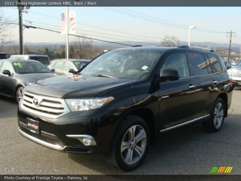 Black / Black 2012 Toyota Highlander Limited 4WD