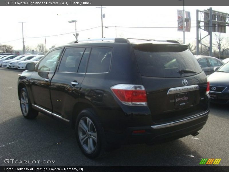 Black / Black 2012 Toyota Highlander Limited 4WD