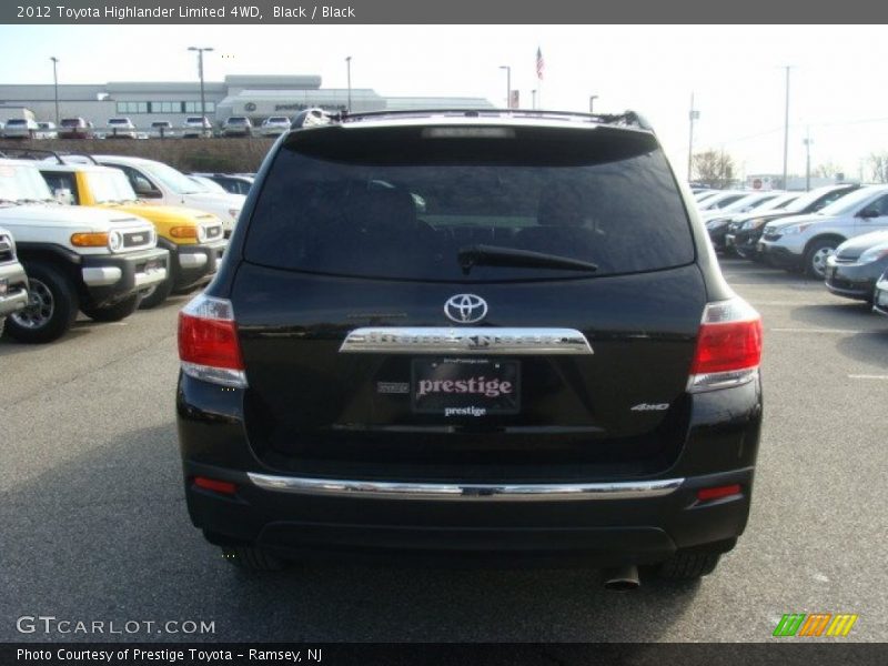 Black / Black 2012 Toyota Highlander Limited 4WD