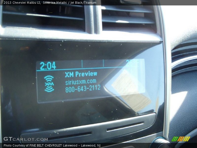 Silver Ice Metallic / Jet Black/Titanium 2013 Chevrolet Malibu LS