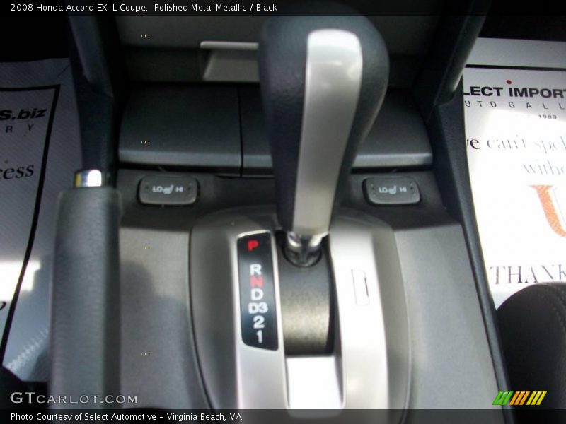 Polished Metal Metallic / Black 2008 Honda Accord EX-L Coupe
