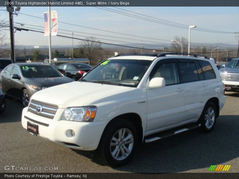 Super White / Ivory Beige 2006 Toyota Highlander Hybrid Limited 4WD
