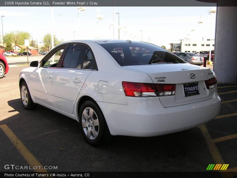 Powder White Pearl / Gray 2008 Hyundai Sonata GLS