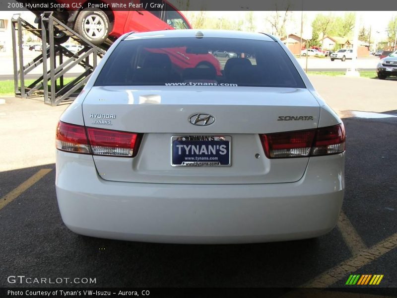 Powder White Pearl / Gray 2008 Hyundai Sonata GLS