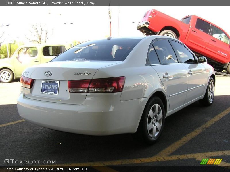 Powder White Pearl / Gray 2008 Hyundai Sonata GLS