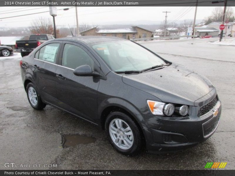 Ashen Gray Metallic / Jet Black/Dark Titanium 2014 Chevrolet Sonic LT Sedan