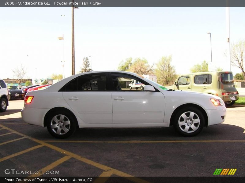 Powder White Pearl / Gray 2008 Hyundai Sonata GLS