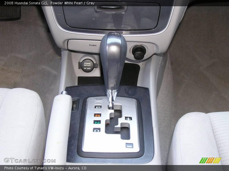 Powder White Pearl / Gray 2008 Hyundai Sonata GLS