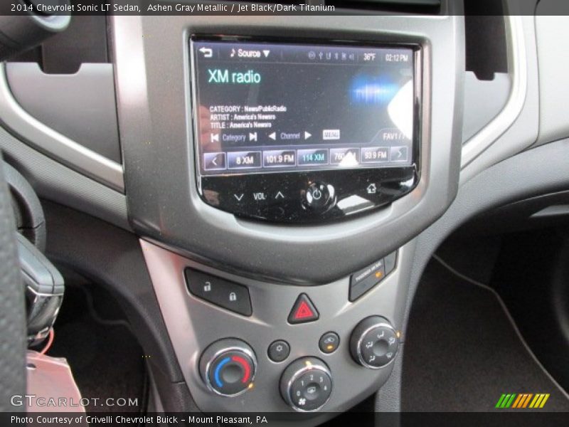Ashen Gray Metallic / Jet Black/Dark Titanium 2014 Chevrolet Sonic LT Sedan
