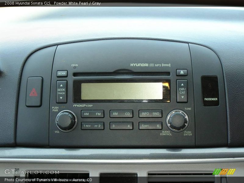 Powder White Pearl / Gray 2008 Hyundai Sonata GLS