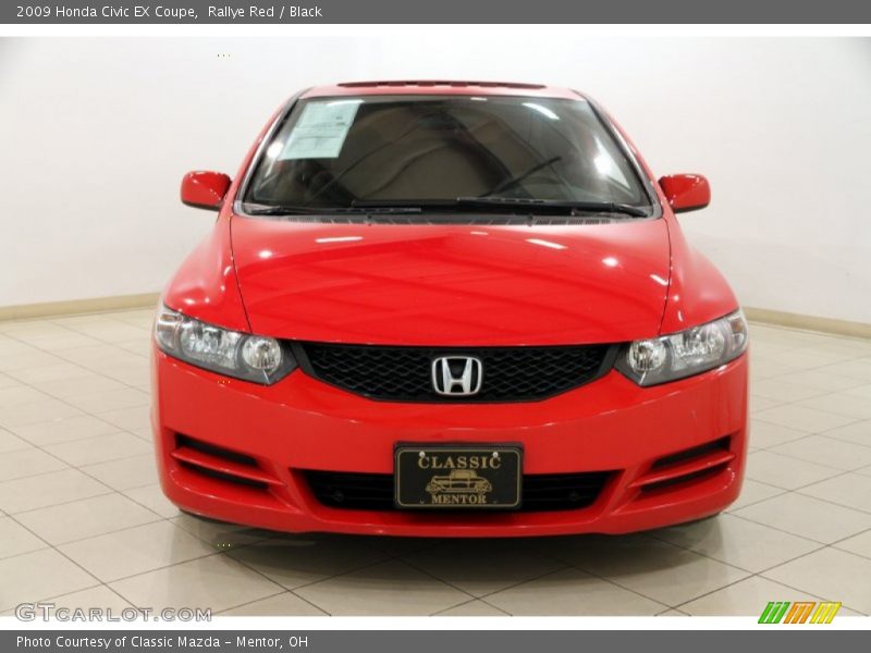 Rallye Red / Black 2009 Honda Civic EX Coupe