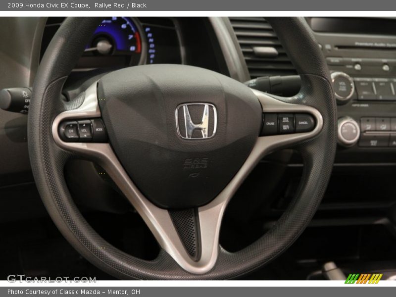 Rallye Red / Black 2009 Honda Civic EX Coupe