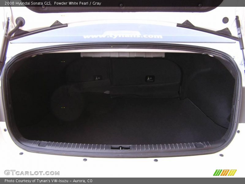 Powder White Pearl / Gray 2008 Hyundai Sonata GLS