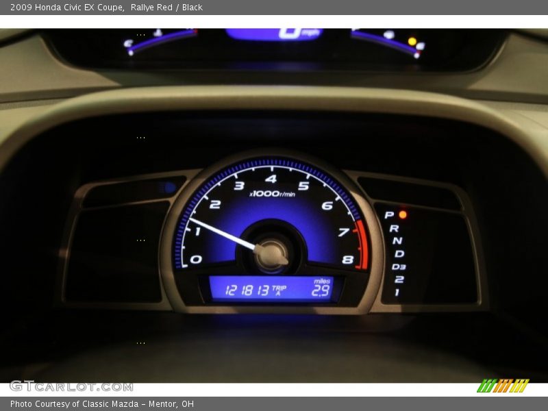 Rallye Red / Black 2009 Honda Civic EX Coupe