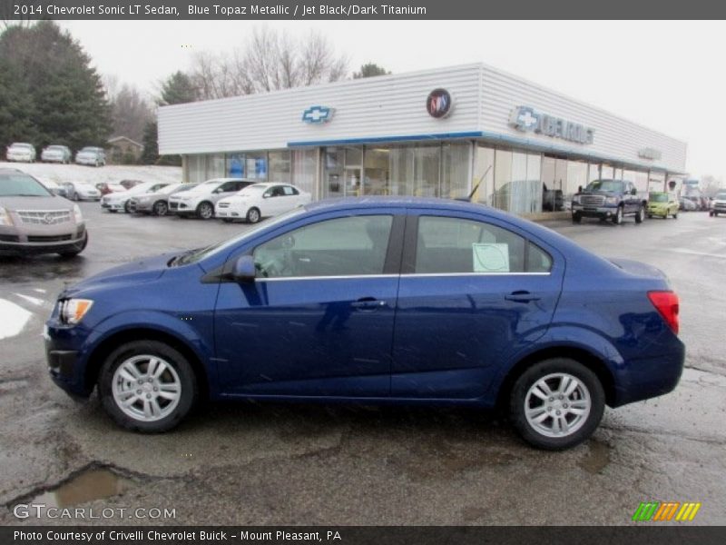 Blue Topaz Metallic / Jet Black/Dark Titanium 2014 Chevrolet Sonic LT Sedan
