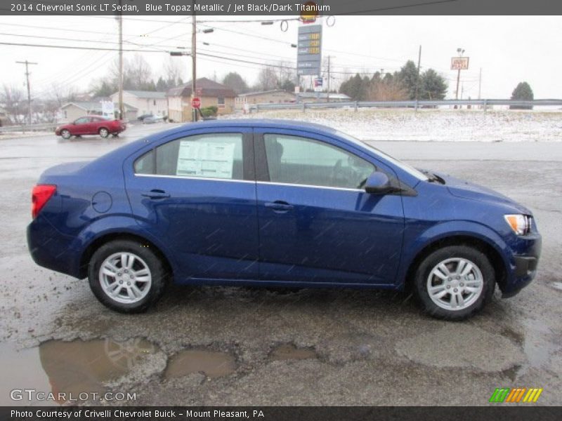 Blue Topaz Metallic / Jet Black/Dark Titanium 2014 Chevrolet Sonic LT Sedan