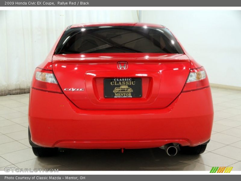 Rallye Red / Black 2009 Honda Civic EX Coupe