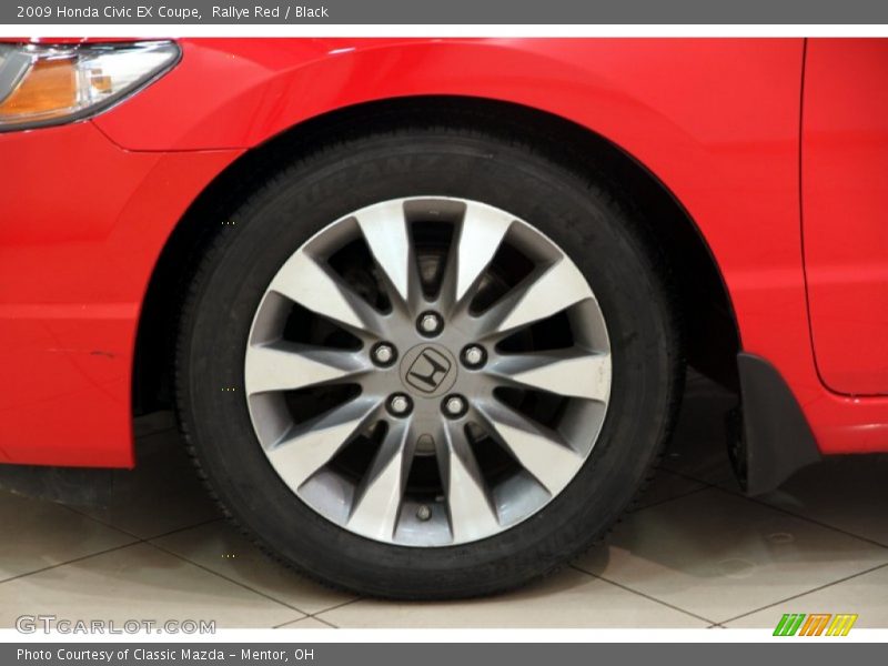 Rallye Red / Black 2009 Honda Civic EX Coupe