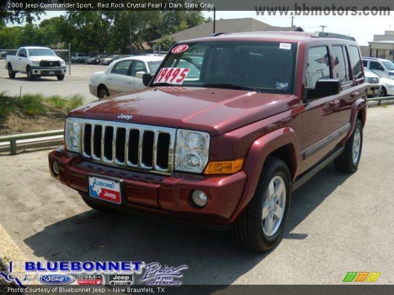 Red Rock Crystal Pearl / Dark Slate Gray 2008 Jeep Commander Sport
