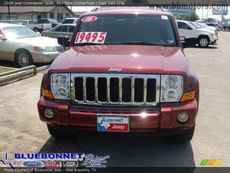 Red Rock Crystal Pearl / Dark Slate Gray 2008 Jeep Commander Sport