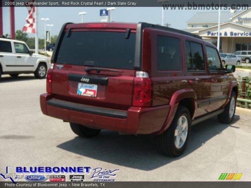 Red Rock Crystal Pearl / Dark Slate Gray 2008 Jeep Commander Sport