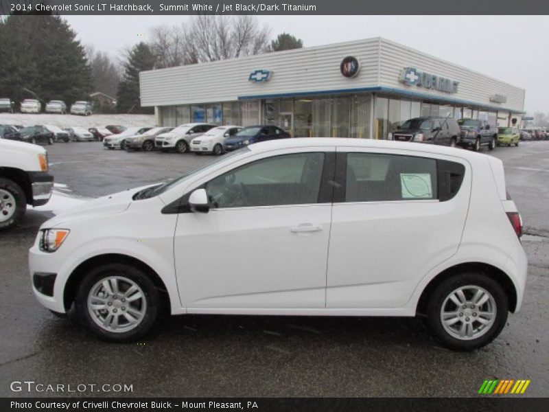 Summit White / Jet Black/Dark Titanium 2014 Chevrolet Sonic LT Hatchback