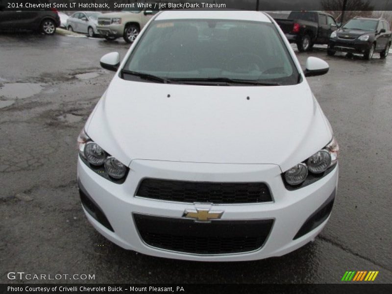 Summit White / Jet Black/Dark Titanium 2014 Chevrolet Sonic LT Hatchback