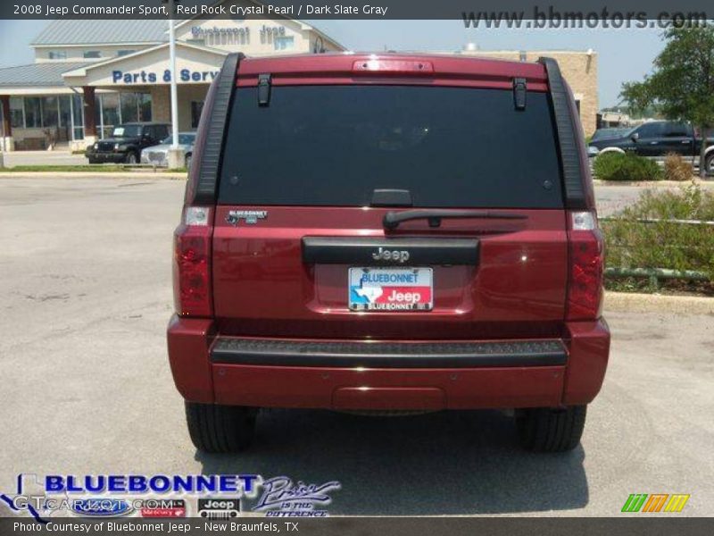 Red Rock Crystal Pearl / Dark Slate Gray 2008 Jeep Commander Sport