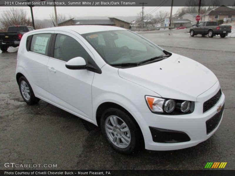 Summit White / Jet Black/Dark Titanium 2014 Chevrolet Sonic LT Hatchback