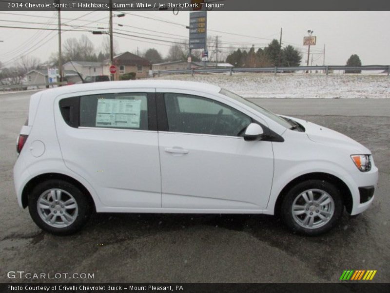 Summit White / Jet Black/Dark Titanium 2014 Chevrolet Sonic LT Hatchback
