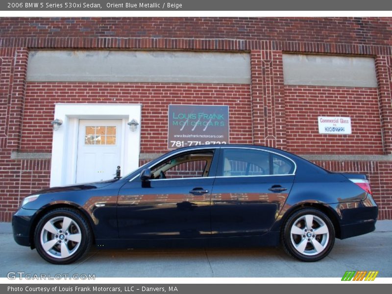 Orient Blue Metallic / Beige 2006 BMW 5 Series 530xi Sedan