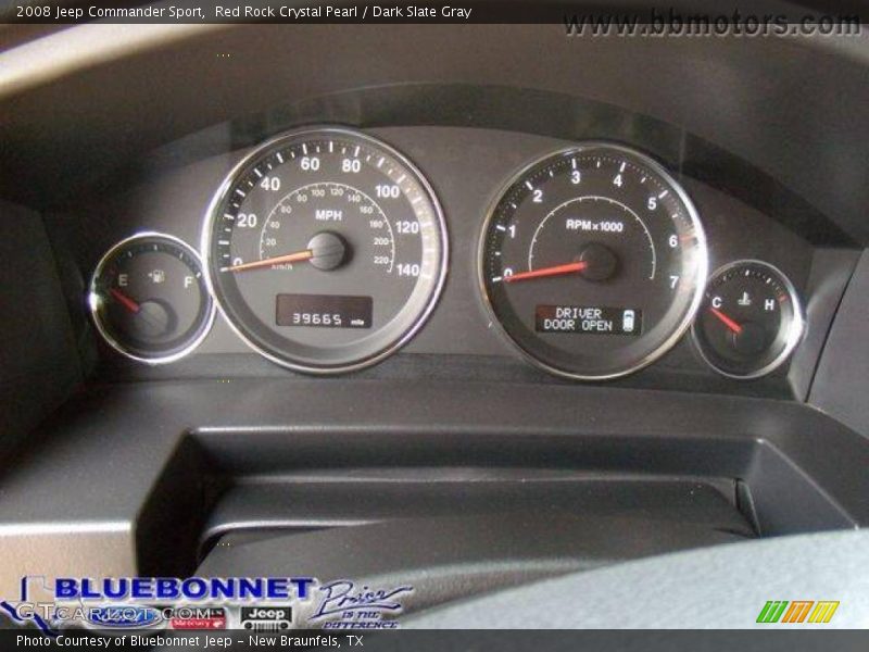 Red Rock Crystal Pearl / Dark Slate Gray 2008 Jeep Commander Sport