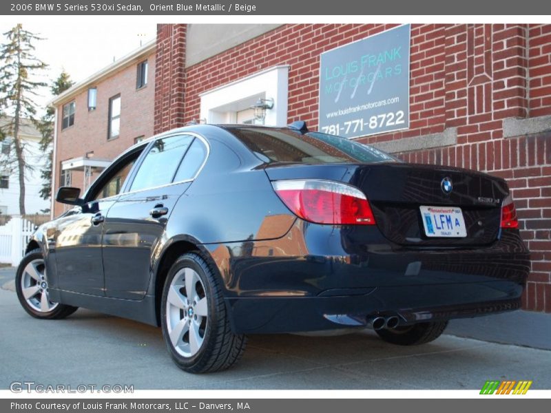 Orient Blue Metallic / Beige 2006 BMW 5 Series 530xi Sedan