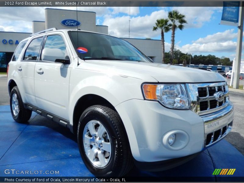 White Suede / Charcoal Black 2012 Ford Escape Limited