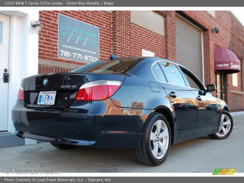 Orient Blue Metallic / Beige 2006 BMW 5 Series 530xi Sedan