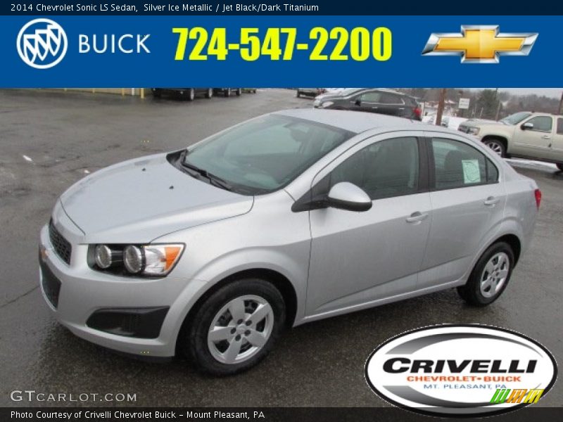 Silver Ice Metallic / Jet Black/Dark Titanium 2014 Chevrolet Sonic LS Sedan