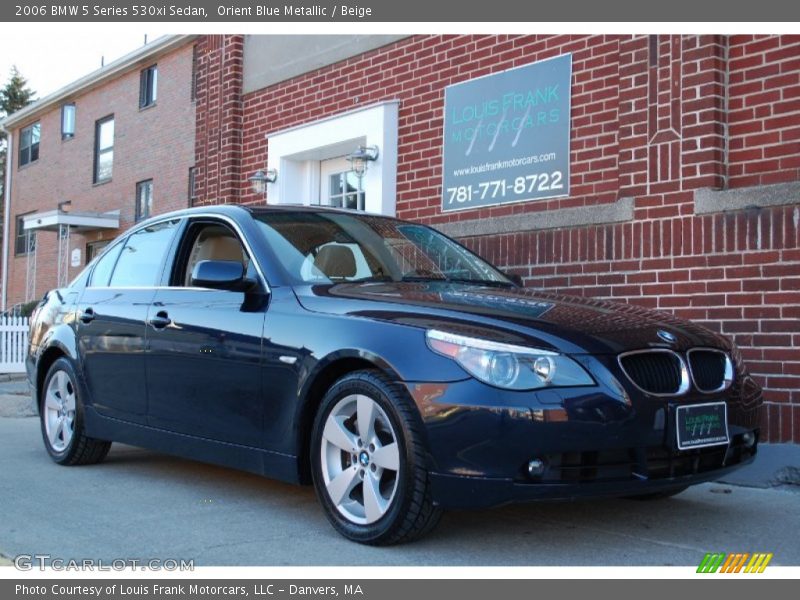 Orient Blue Metallic / Beige 2006 BMW 5 Series 530xi Sedan