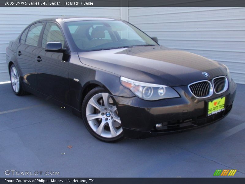 Jet Black / Beige 2005 BMW 5 Series 545i Sedan